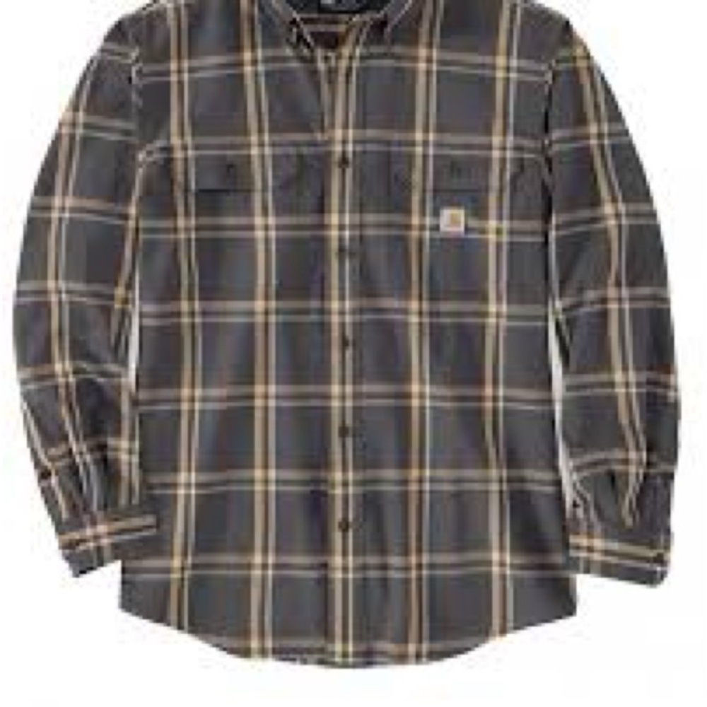Carhartt Men's Plaid Shirt - Black and Tan
